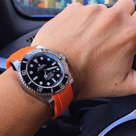 rolex submariner date rubber strap